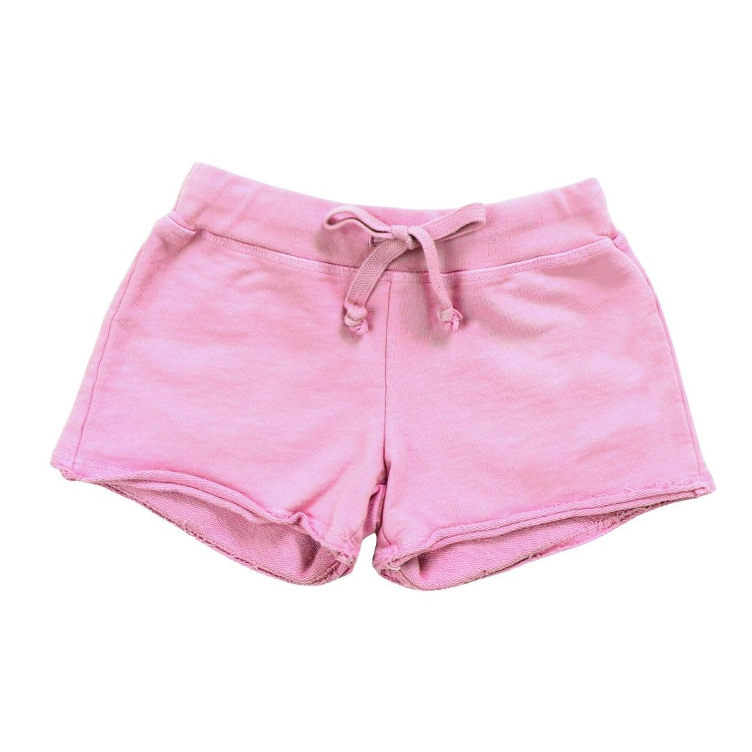 Raw-Edged Shorts with Back Pocket