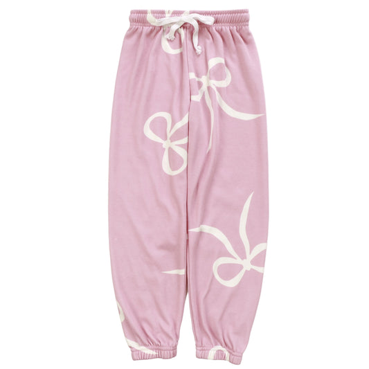 Athletic Pants (White Bow Pattern)