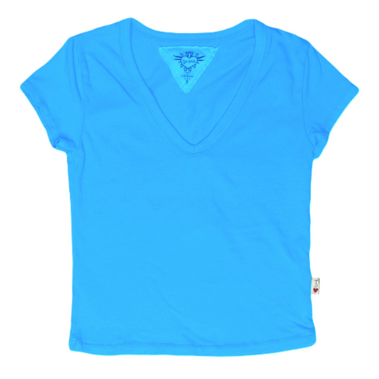 Signature Cap Sleeve V-Neck Tee