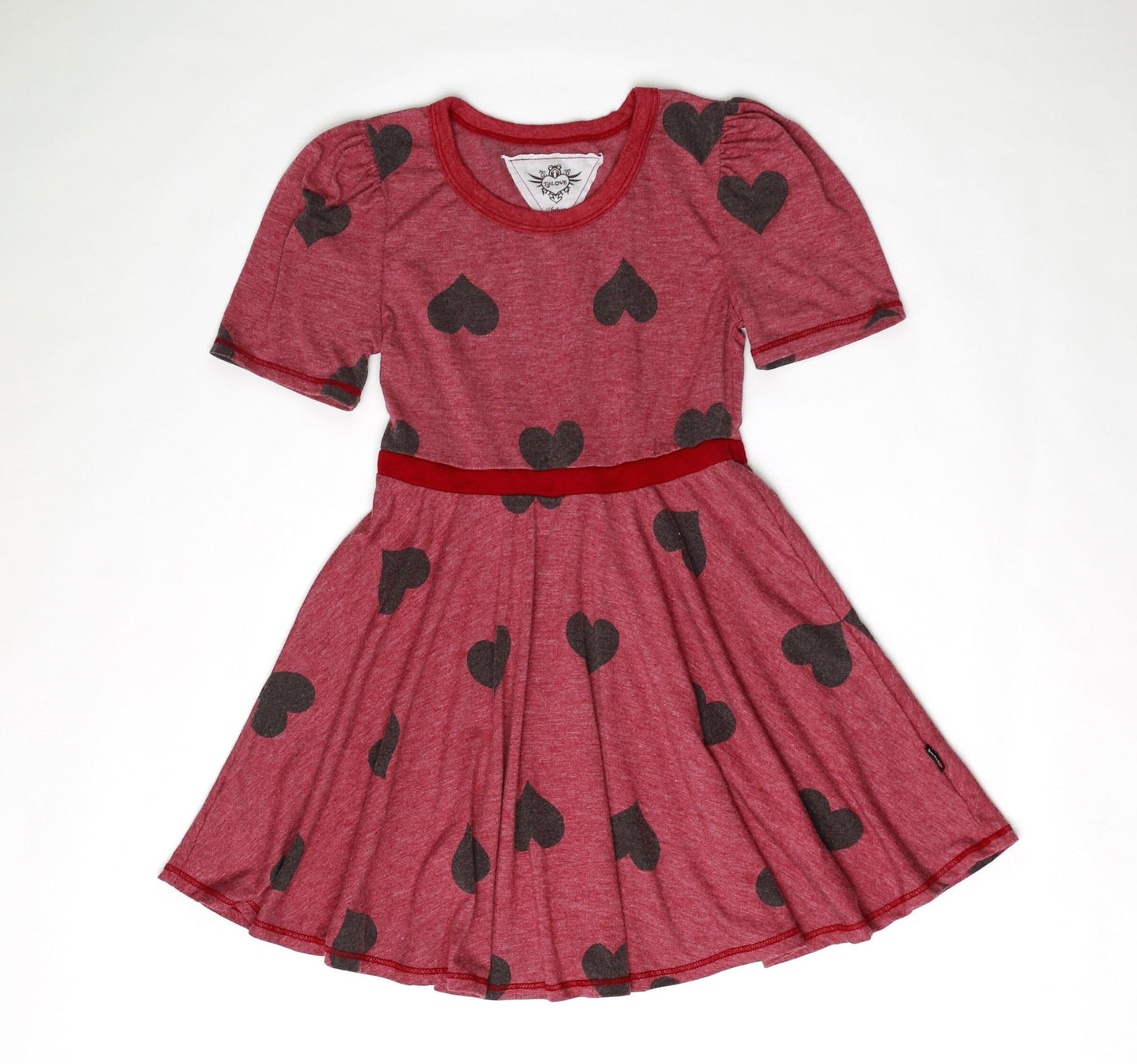 Heart-Print Swing Dress