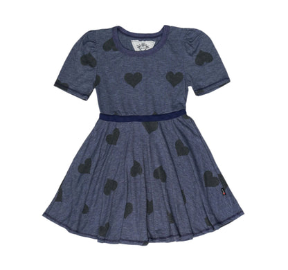 Swing Dress (Heart-Print Pattern)