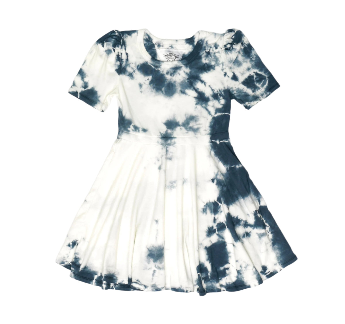 Swing Dress (Navy Splotches Tie-Dye)