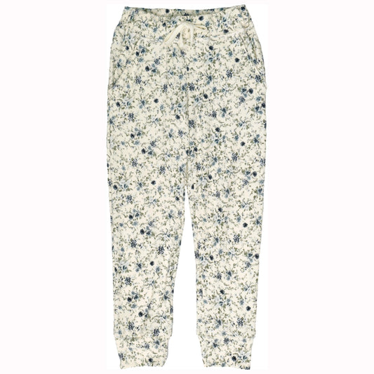 Navy Floral Slouch Sweatpants