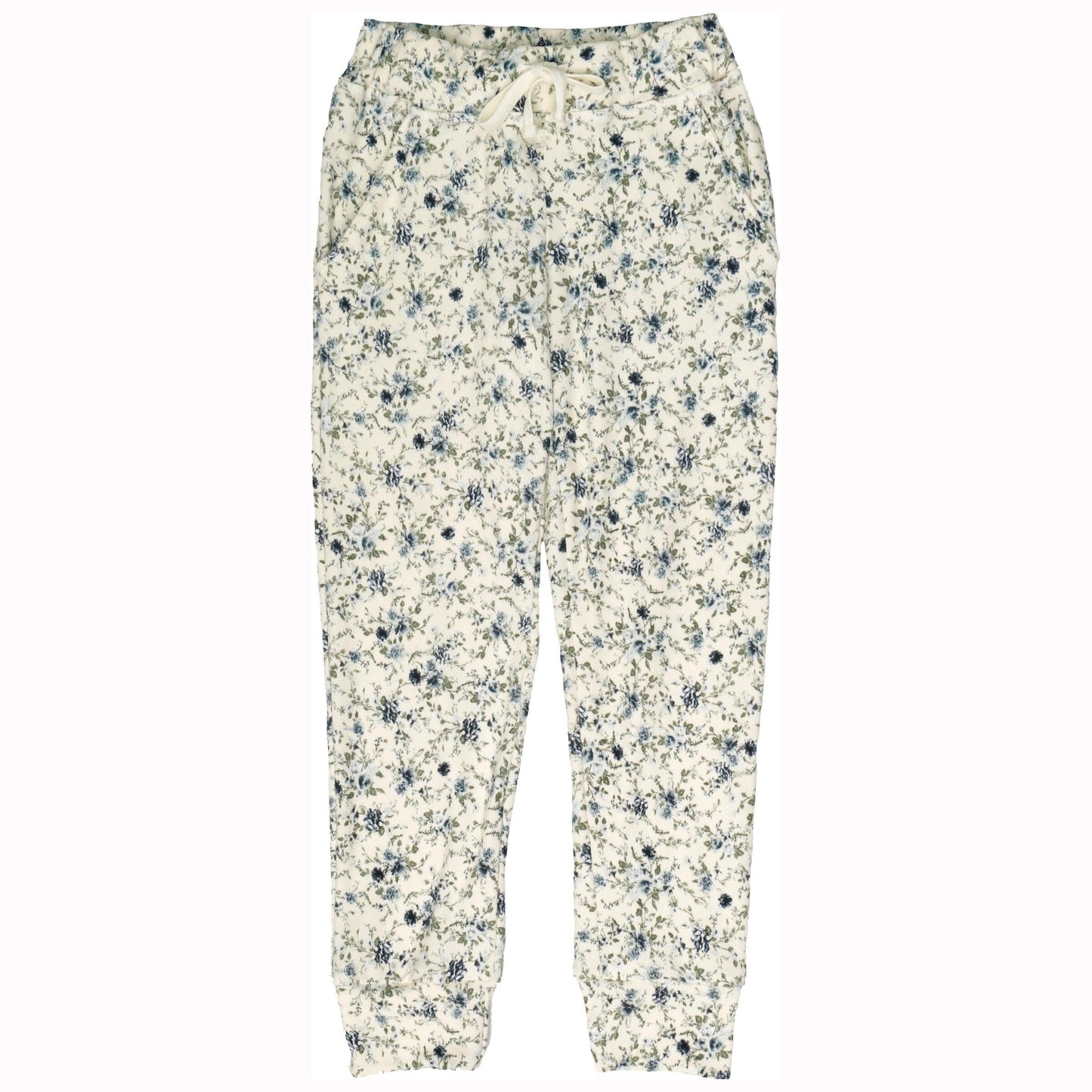 Slouch Sweatpants (Navy Floral Pattern)