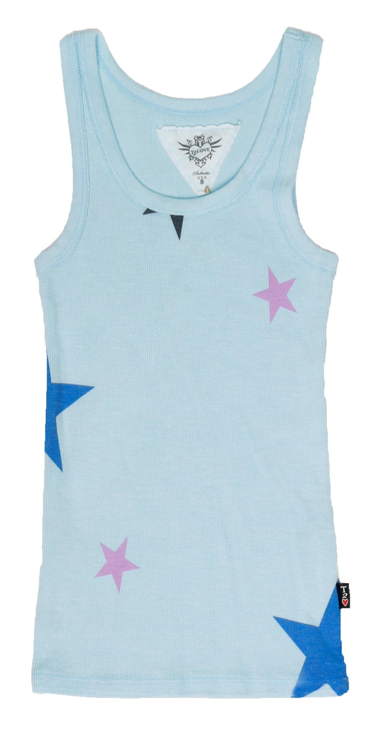 Colored-Stars Racerback Tank