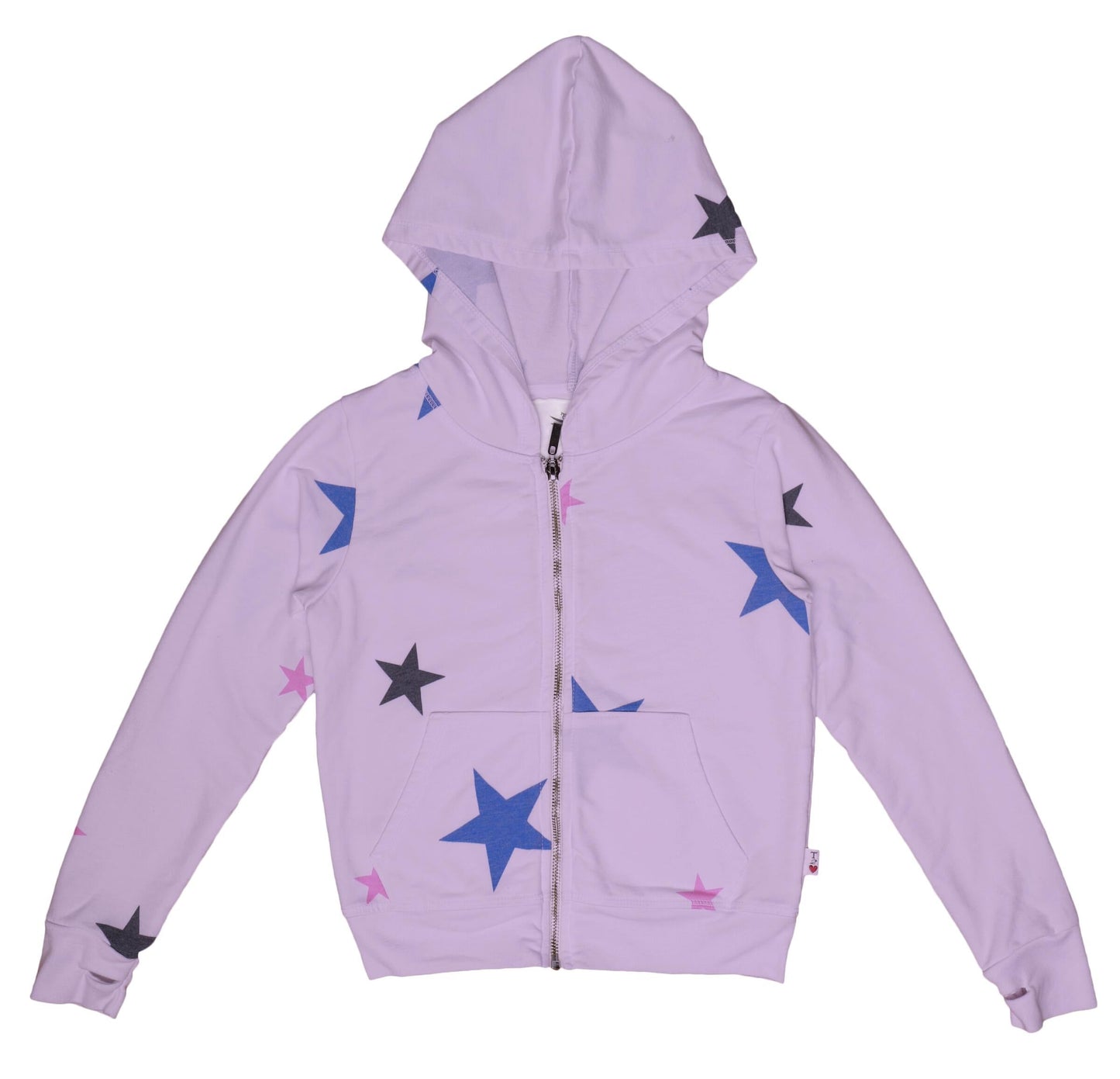 Hooded Jacket with Thumbholes (Colored-Stars Pattern)