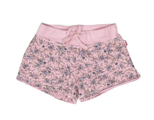 Ditzy Florals Raw-Edged Shorts with Back Pocket
