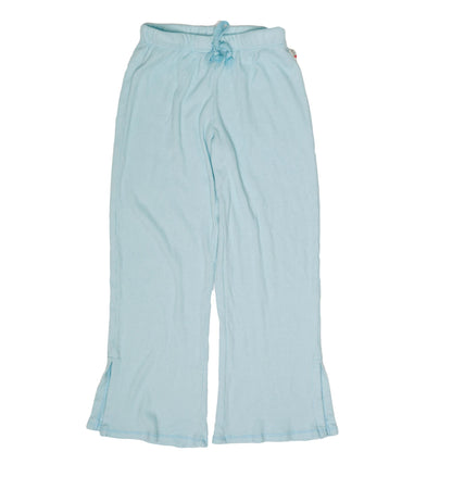 Bottom-Slit Wide-Leg Pants