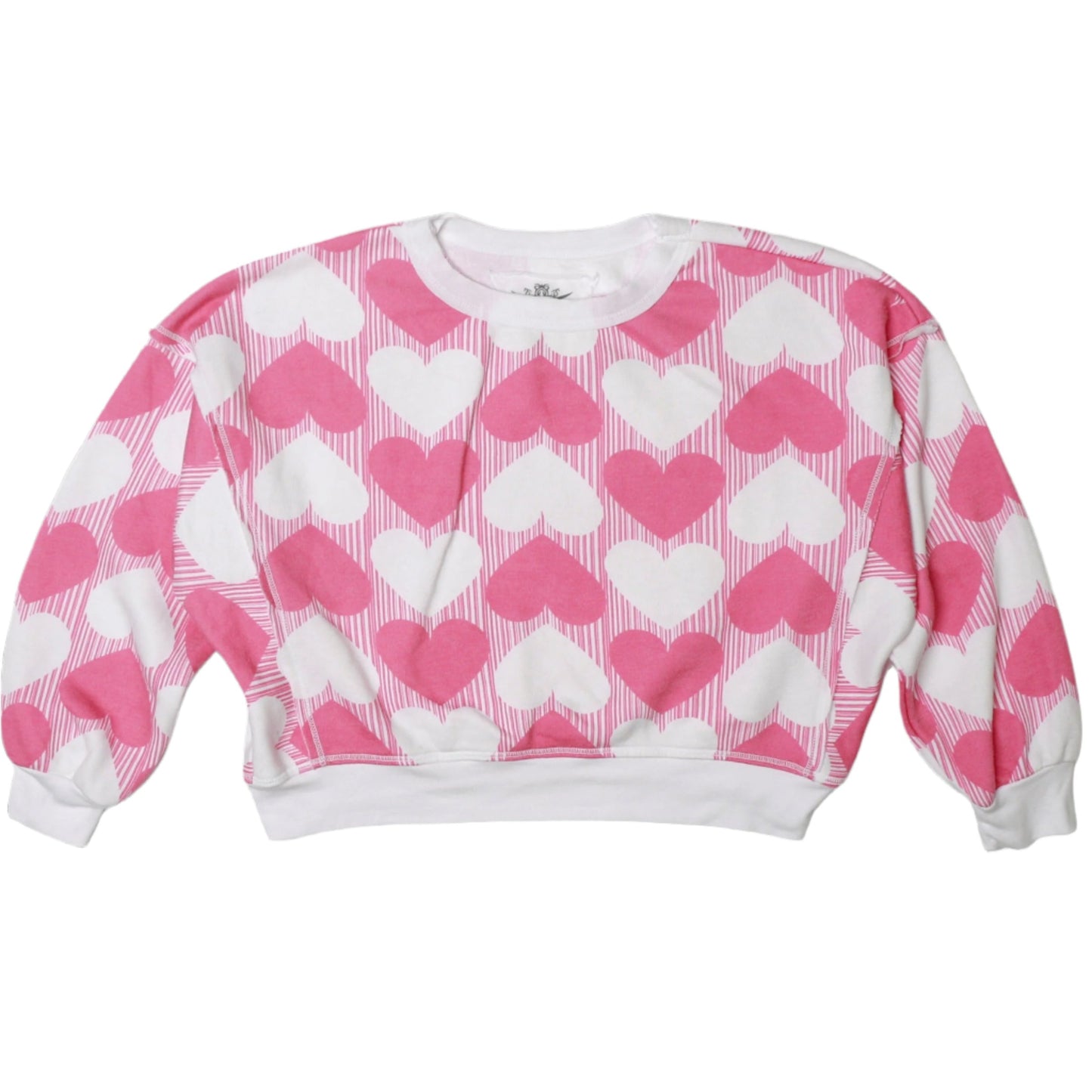 Hearts Pattern Dolman Sweater Top