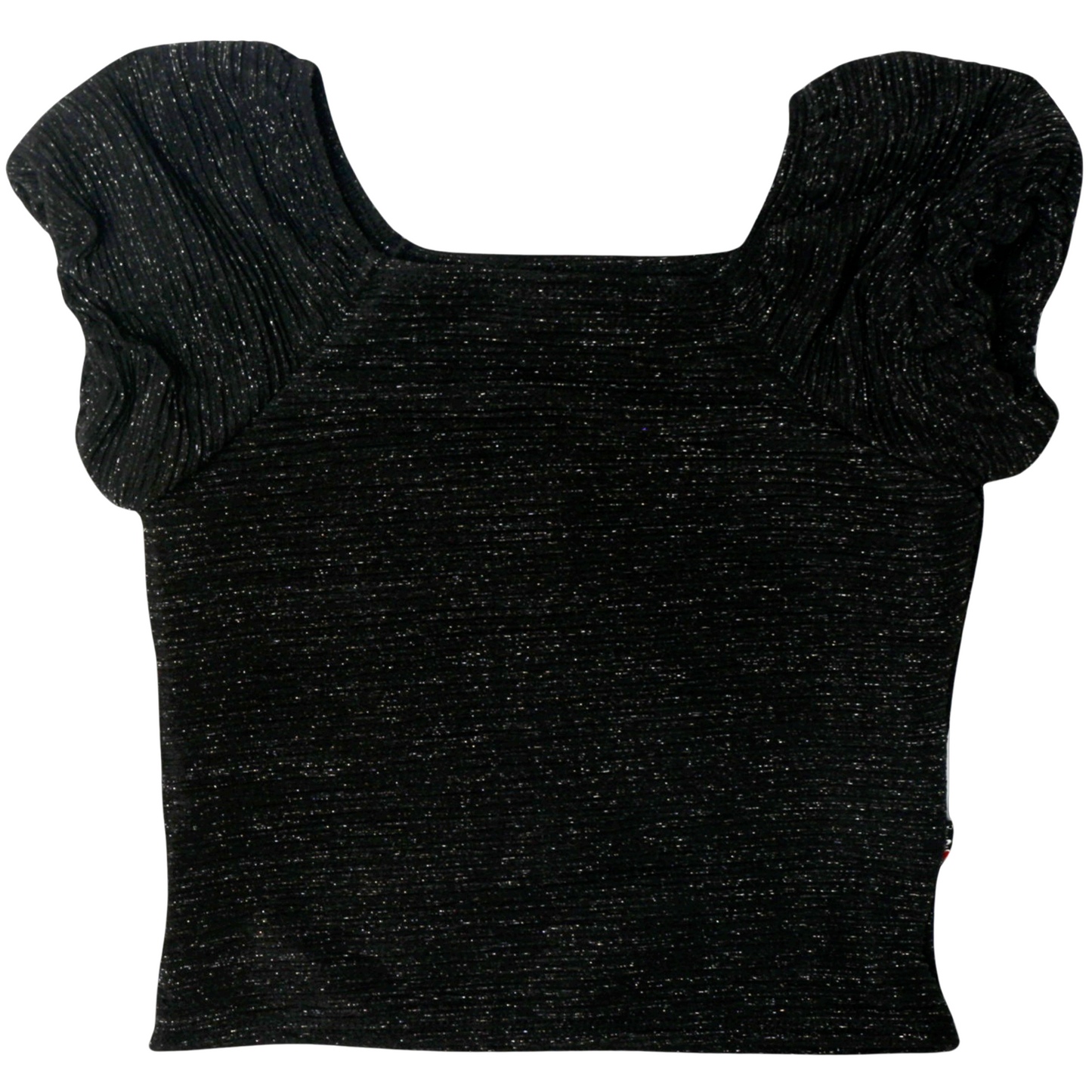 Puff-Sleeve Square-Neck Tee