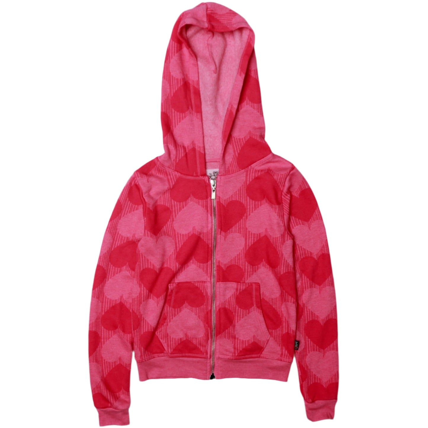 Hearts Pattern Hooded Jacket