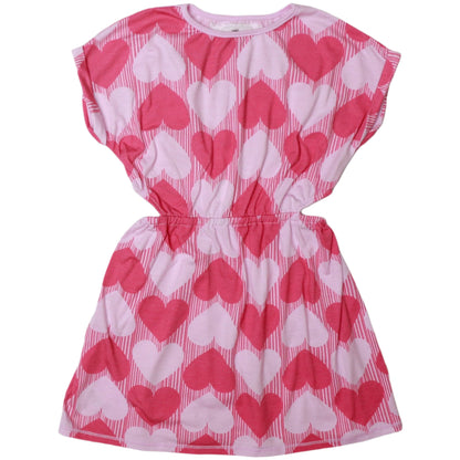 Side-Cut Dress (Hearts Pattern)