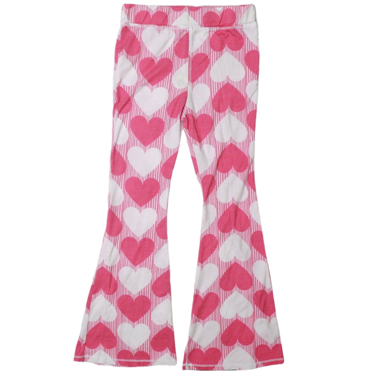 Hearts Pattern Flare Pants