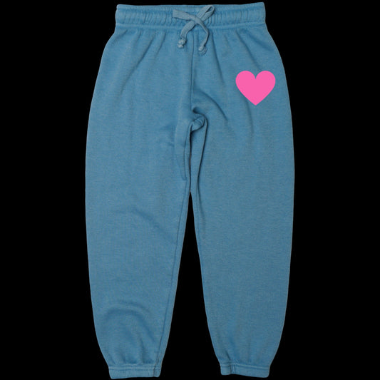 Heather Athletic Pants (Mini Pink Heart Print)