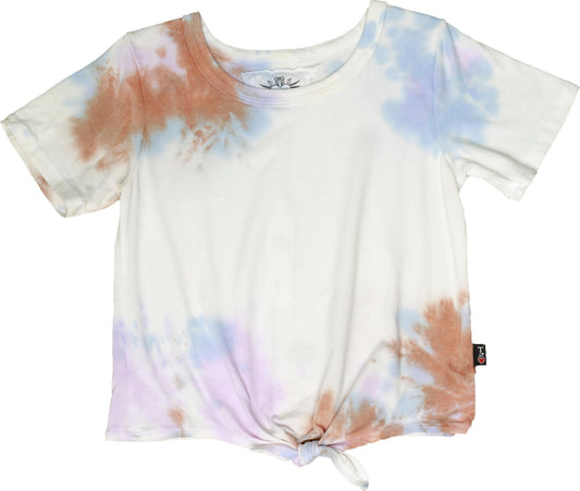 Tie-Front Tee (Tri-Color Tie-Dye)