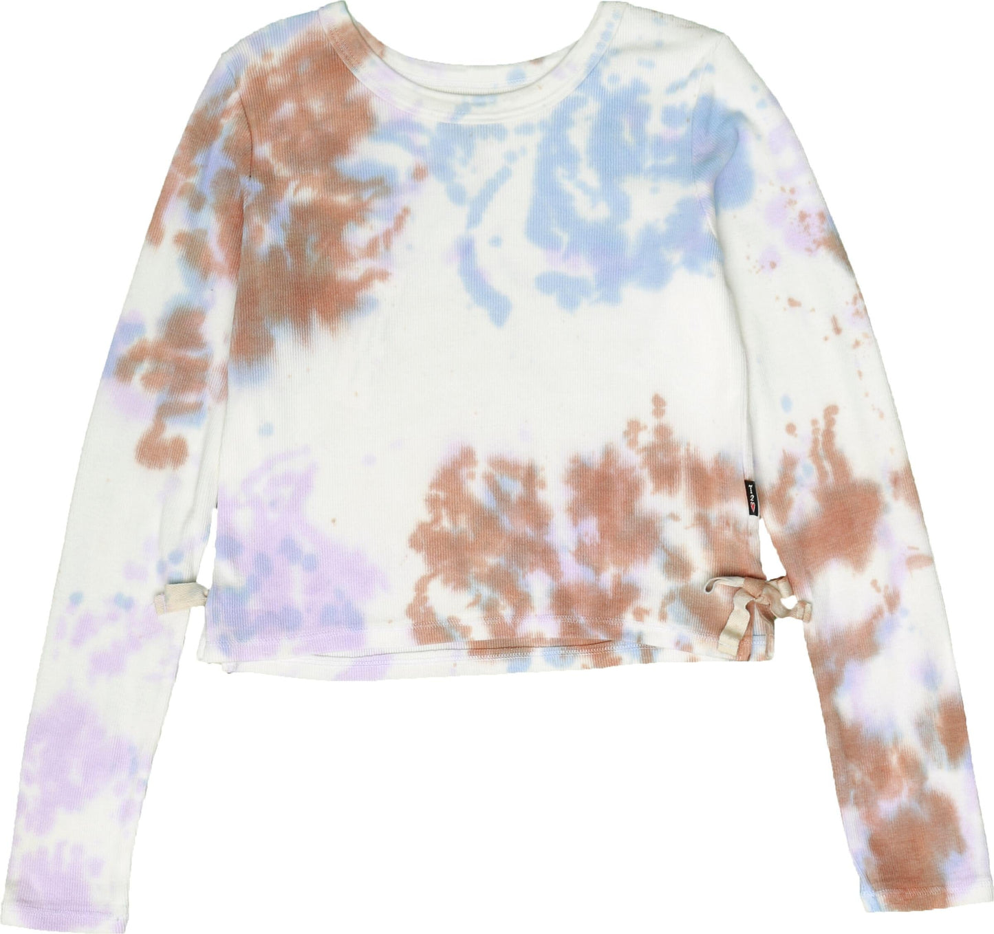 Crew-Neck Long-Sleeve with Side-Bows (Tri-Color Tie-Dye)