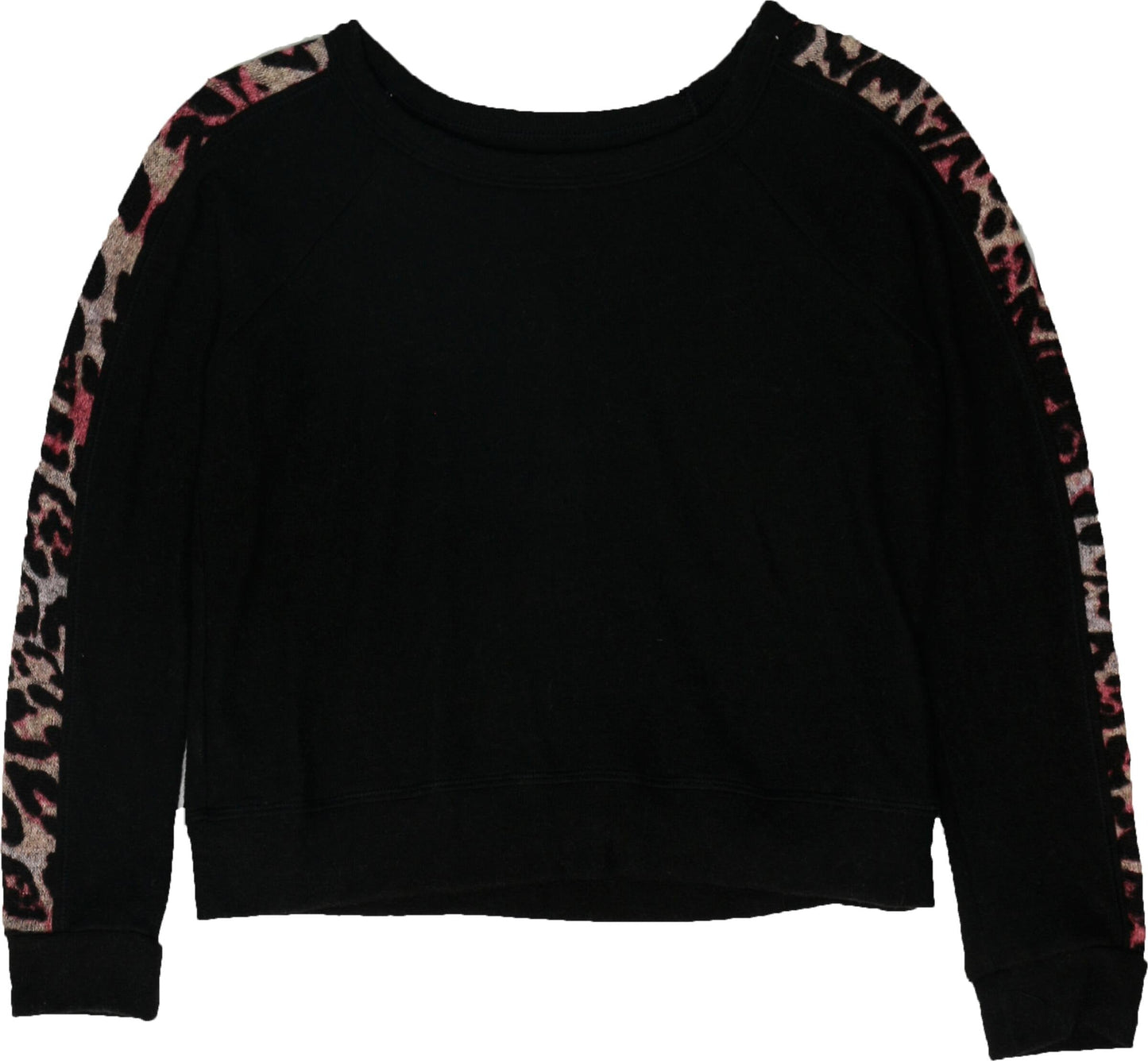 Panel-Sleeve Shirt (Leopard Print)