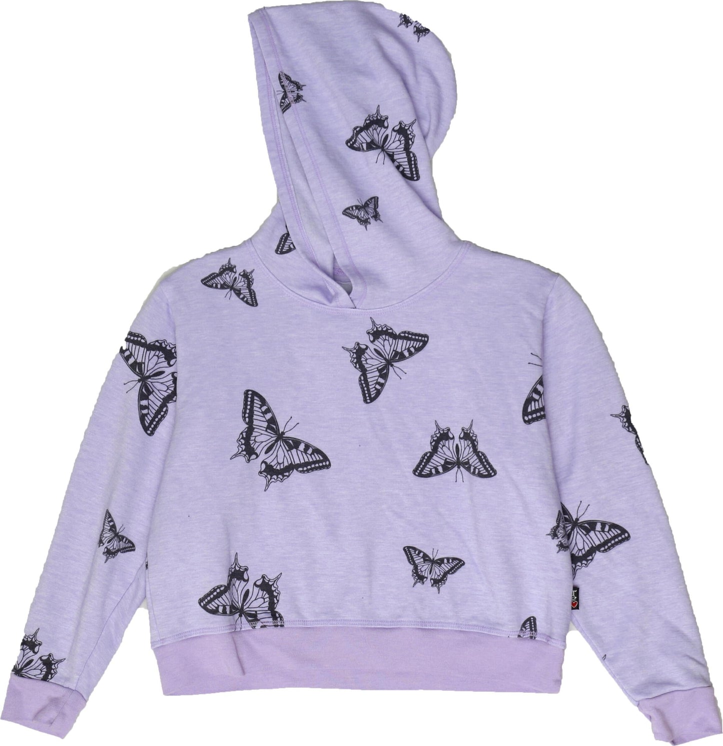 Boxy Top Hoodie (Butterflies Pattern)