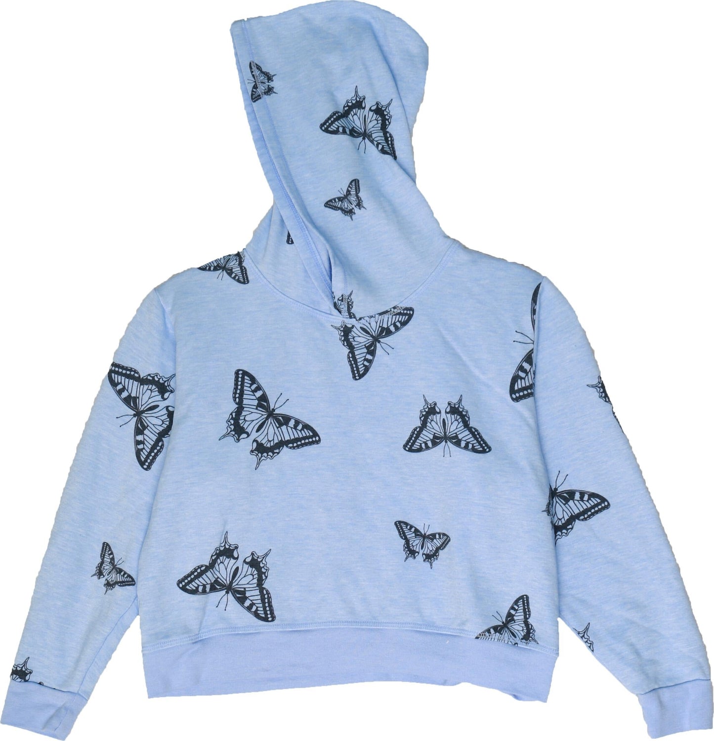 Boxy Top Hoodie (Butterflies Pattern)