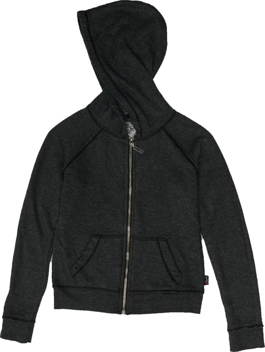 Raw-Edged Hooded Jacket