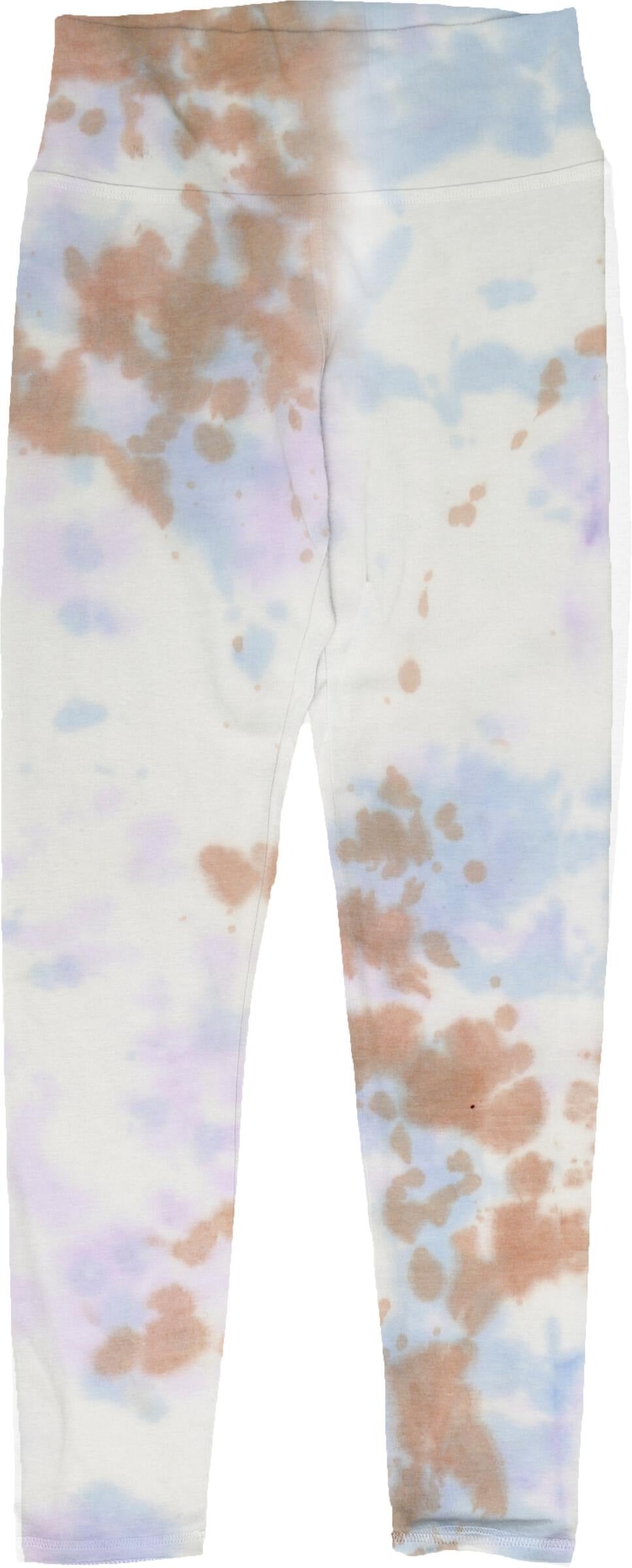 Long Athletic Leggings (Tri-Color Tie-Dye)