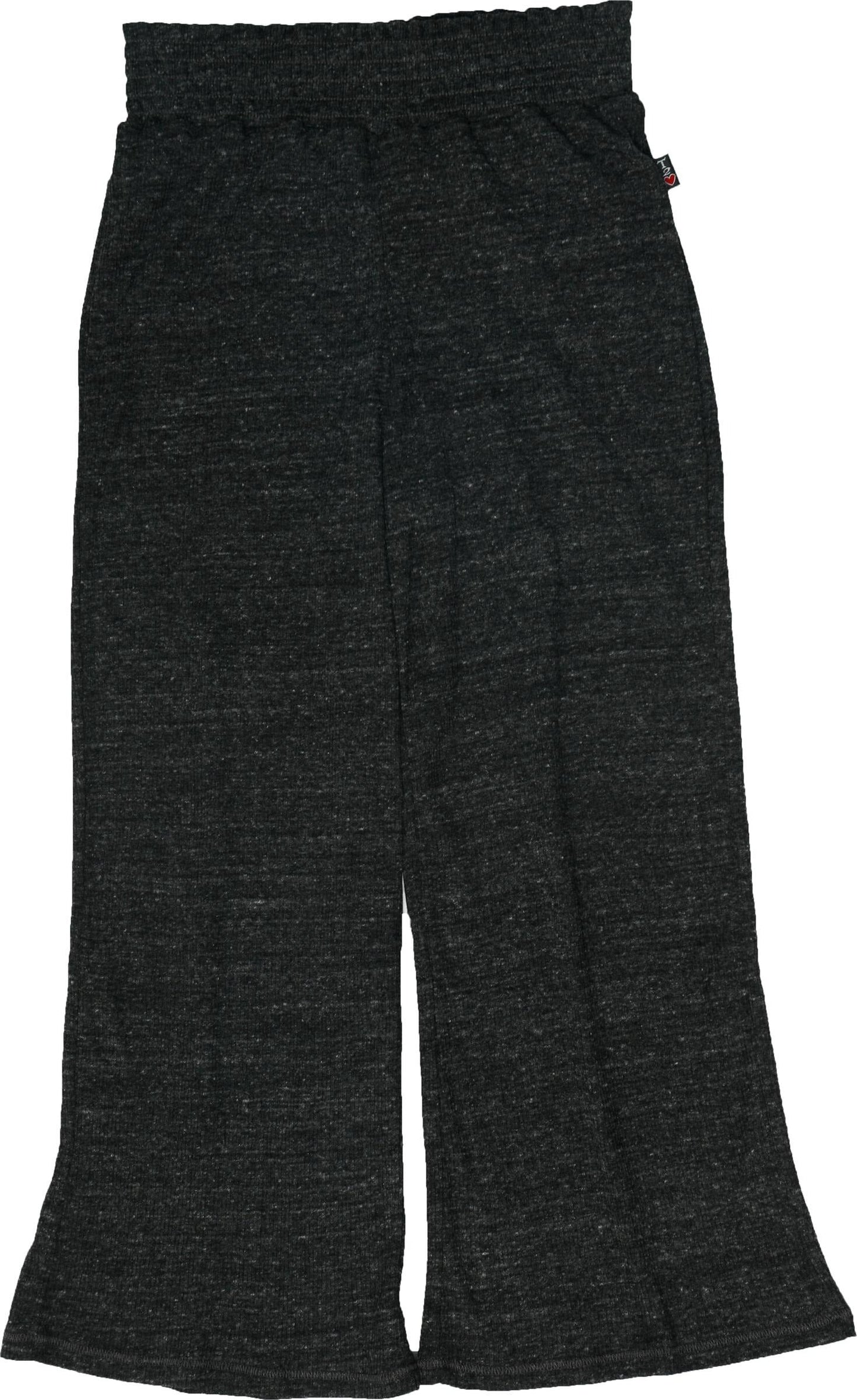 Charcoal Easy Wide Smocked-Top Pants