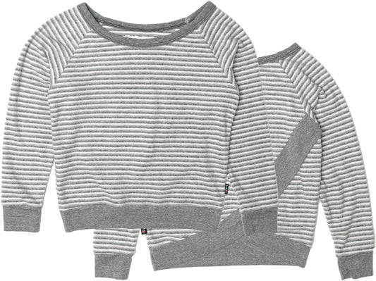 Grey-Charcoal Striped Cross-Back Shirt