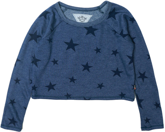 Charcoal Stars Crew Pullover