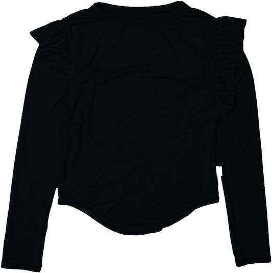 Ruffle-Shoulder Long-Sleeved Shirt
