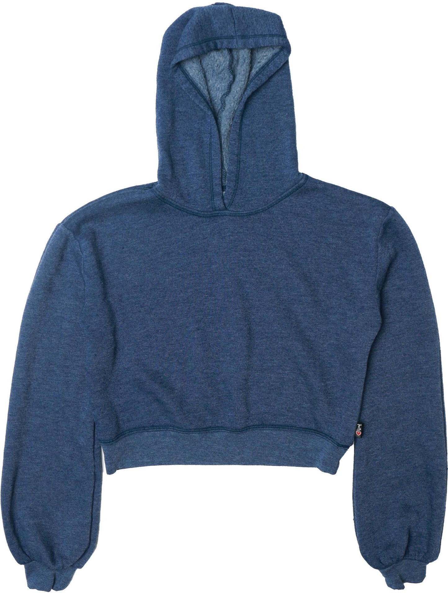 Heather Puff-Sleeve Hoodie