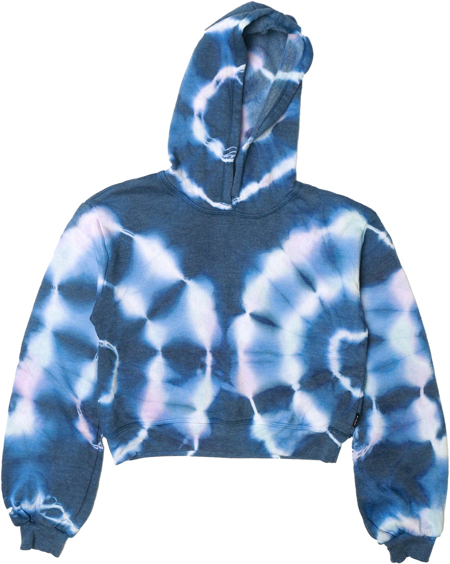 Ripples Tie-Dye Puff-Sleeve Hoodie