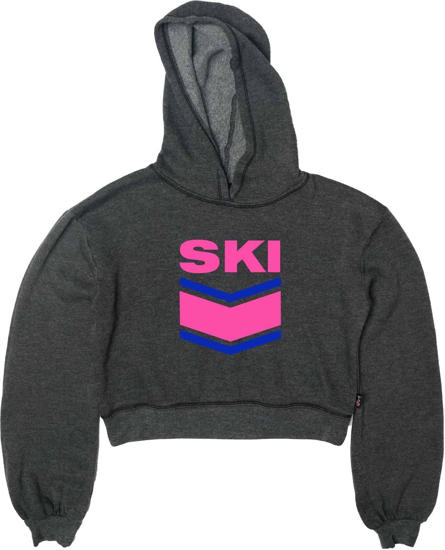 Puff-Sleeve Hoodie (Ski Chevron Print)