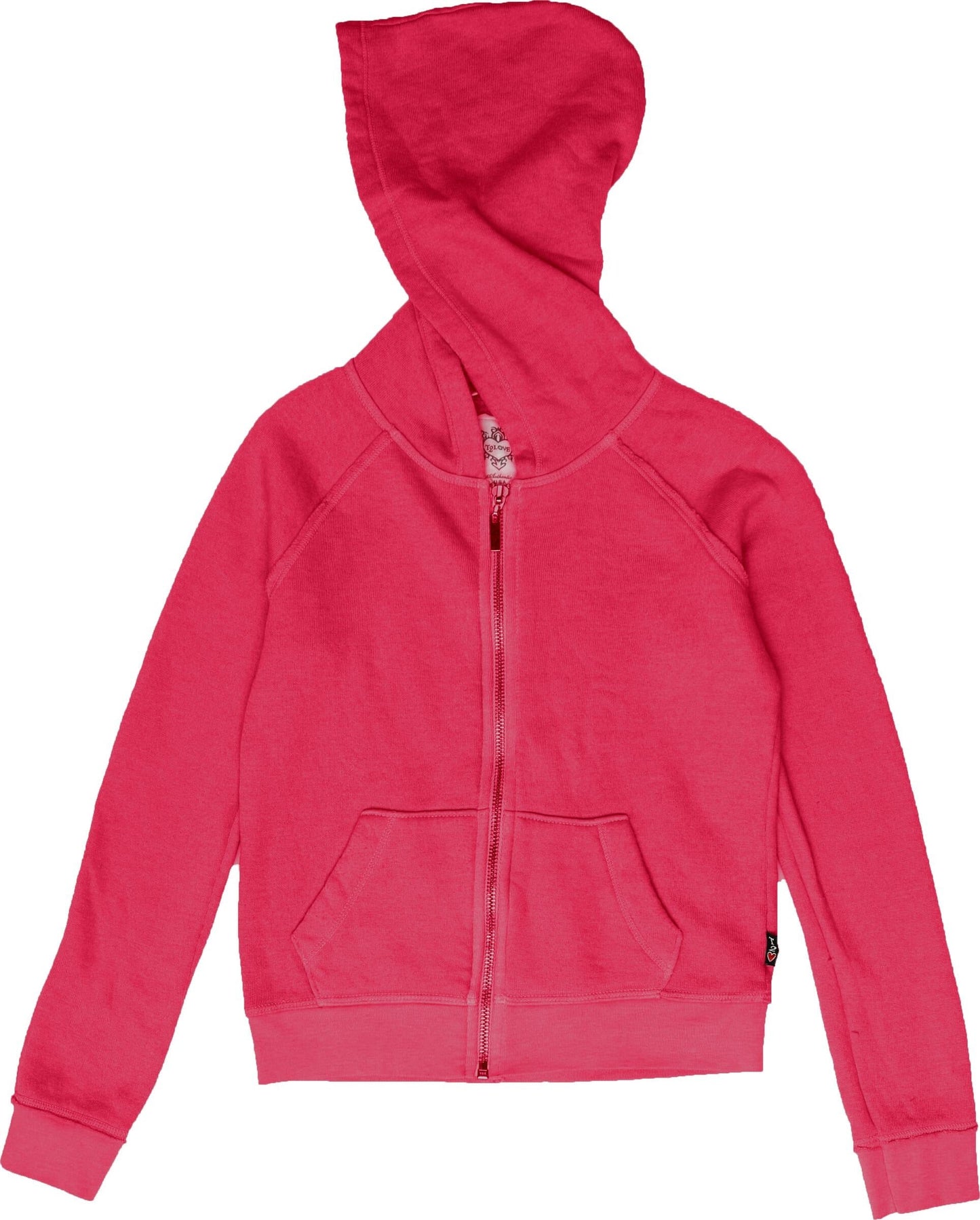 Heather Raw-Edged Hooded Jacket