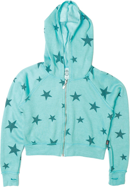 Signature Hooded Jacket with Thumbholes (Charcoal Stars Pattern)