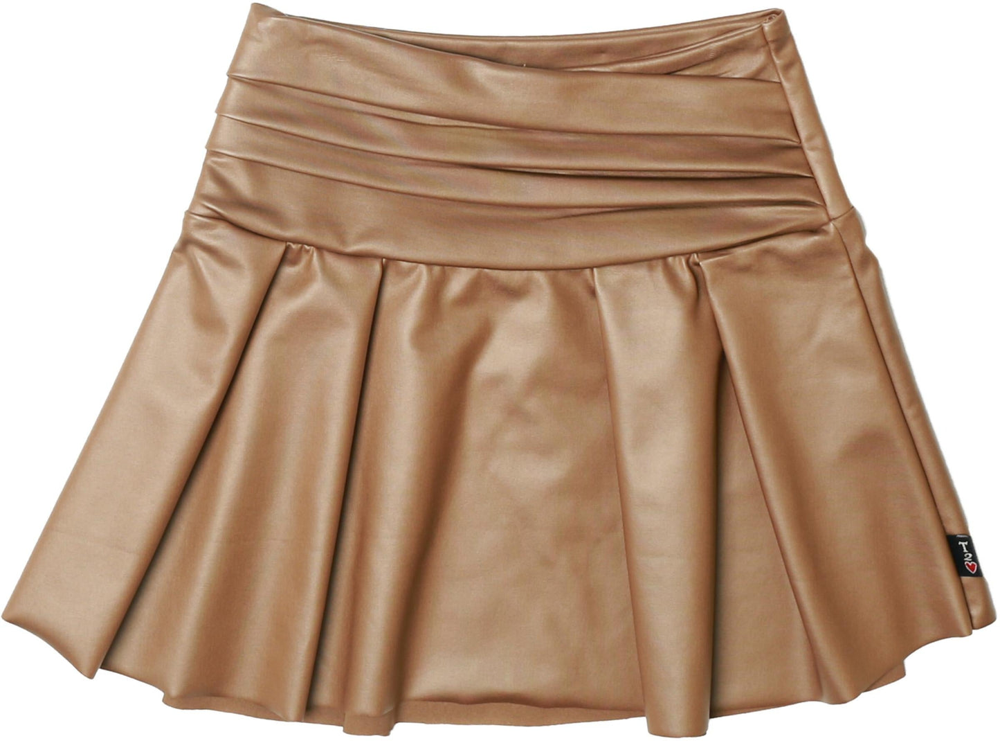 Layered-Waist Skirt (Pleather)