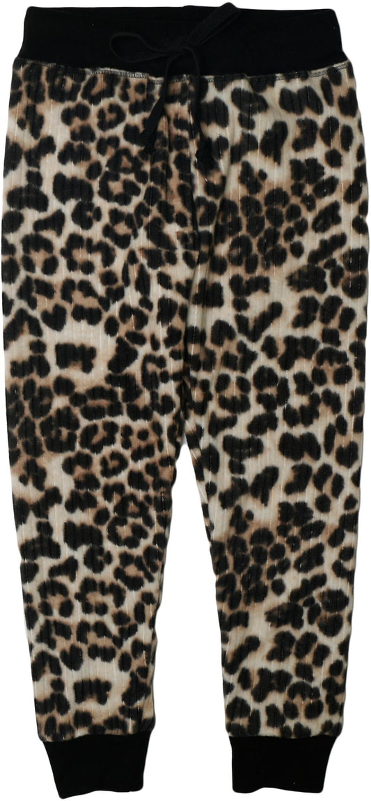 Leopard Print Cuffed Jogger Pants