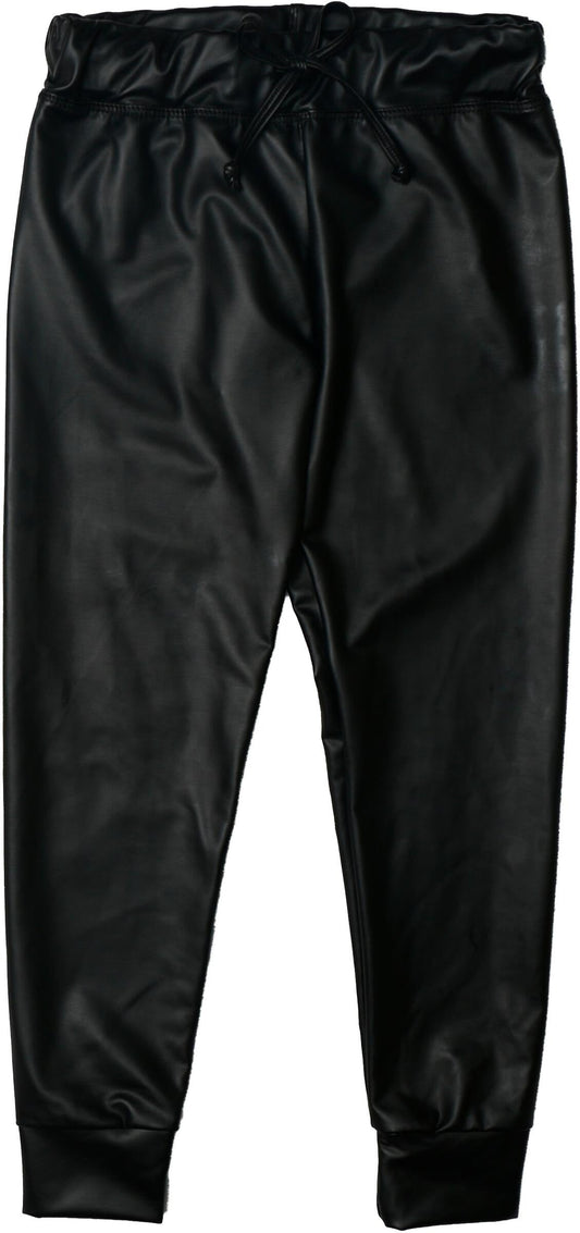 Cuffed Jogger Pants (Pleather)