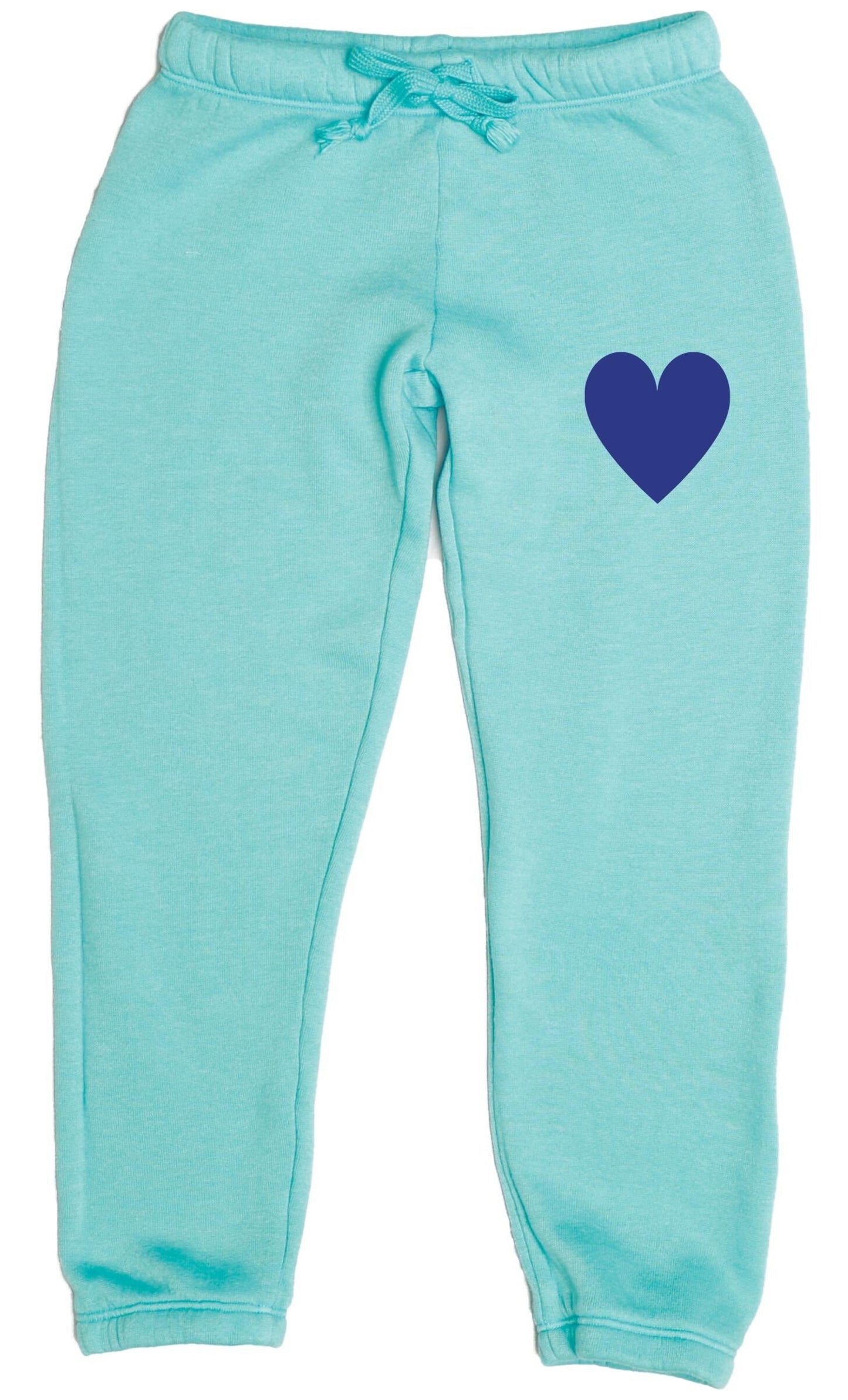 Athletic Pants (Mini Blue Heart Print)