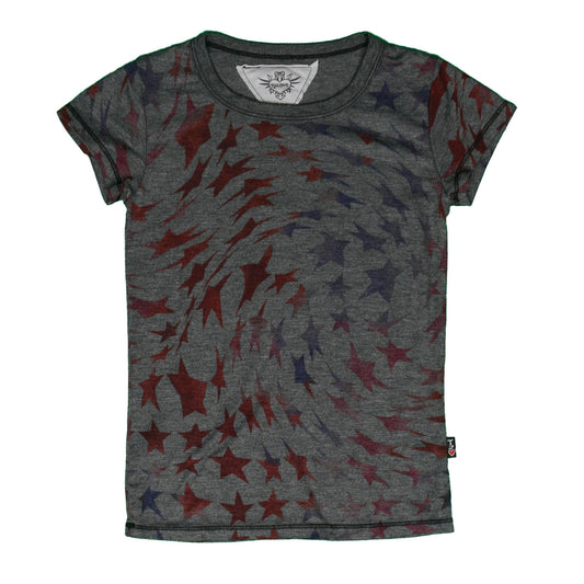 Classic Cap Sleeve Tee (Psychedelic Stars Pattern)