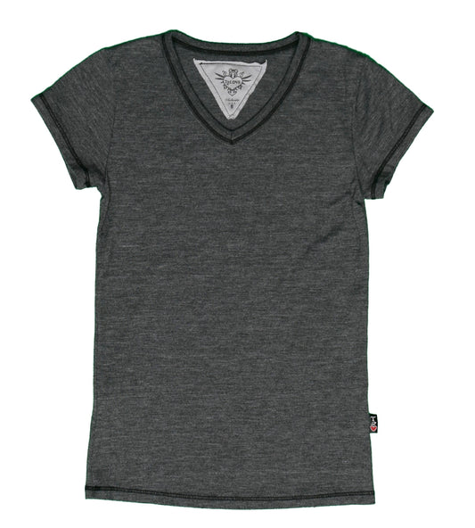 Heather Classic Cap Sleeve V-Neck Tee