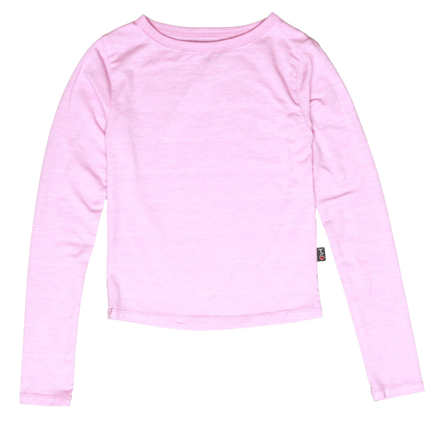 Heather Ballet-Neck Long-Sleeved Shirt