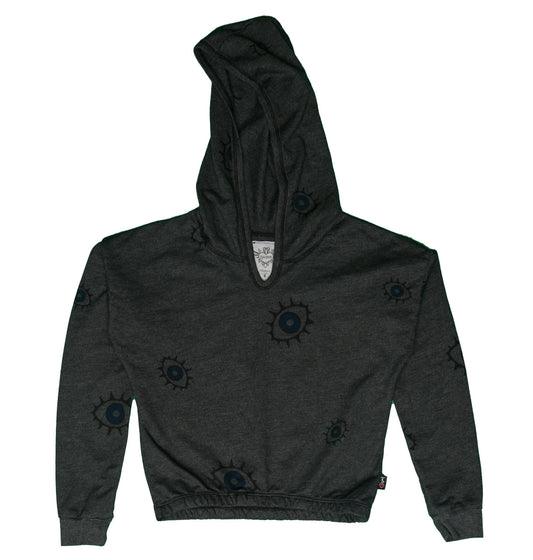 Hooded Long-Sleeve Top (Evil Eye Pattern)