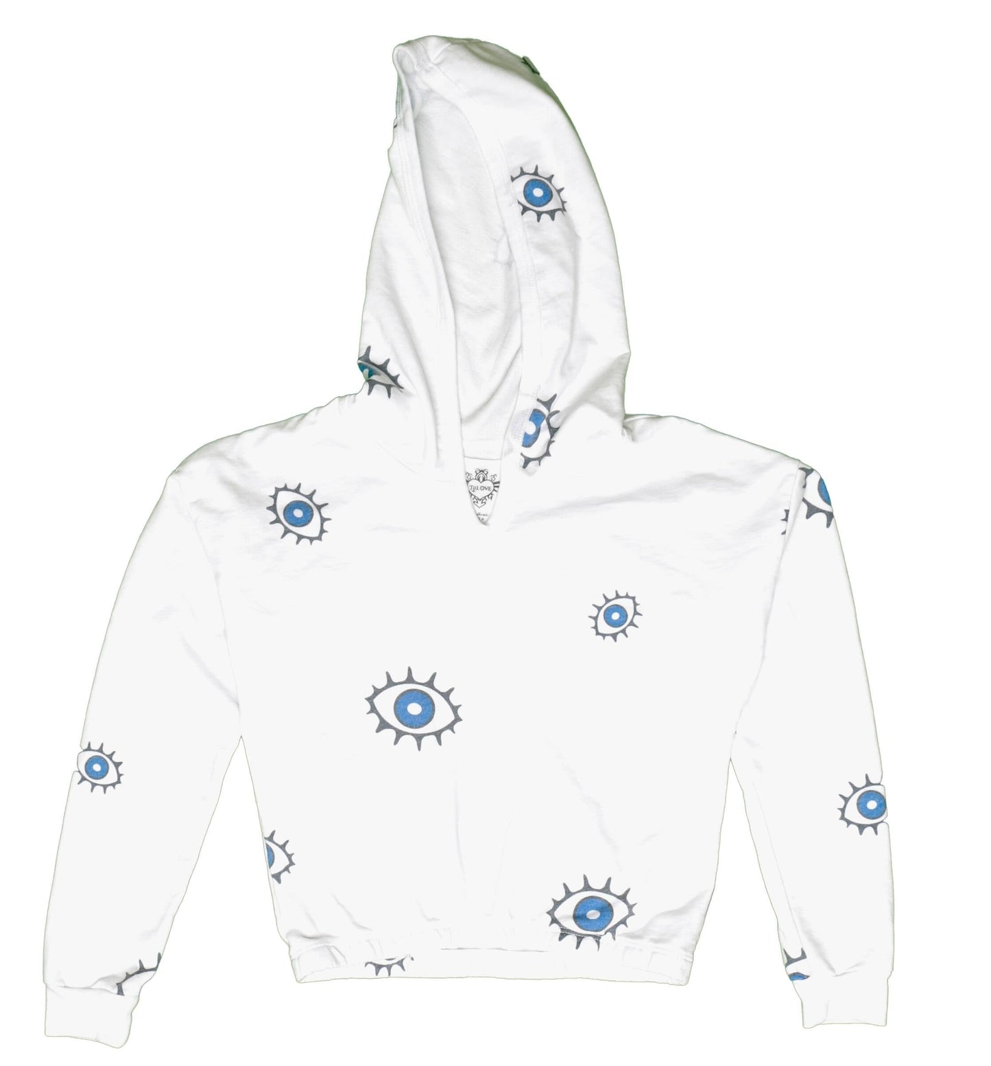 Hooded Long-Sleeve Top (Evil Eye Pattern)