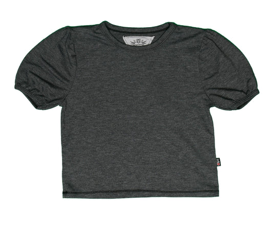 Heather Puff-Sleeve Tee