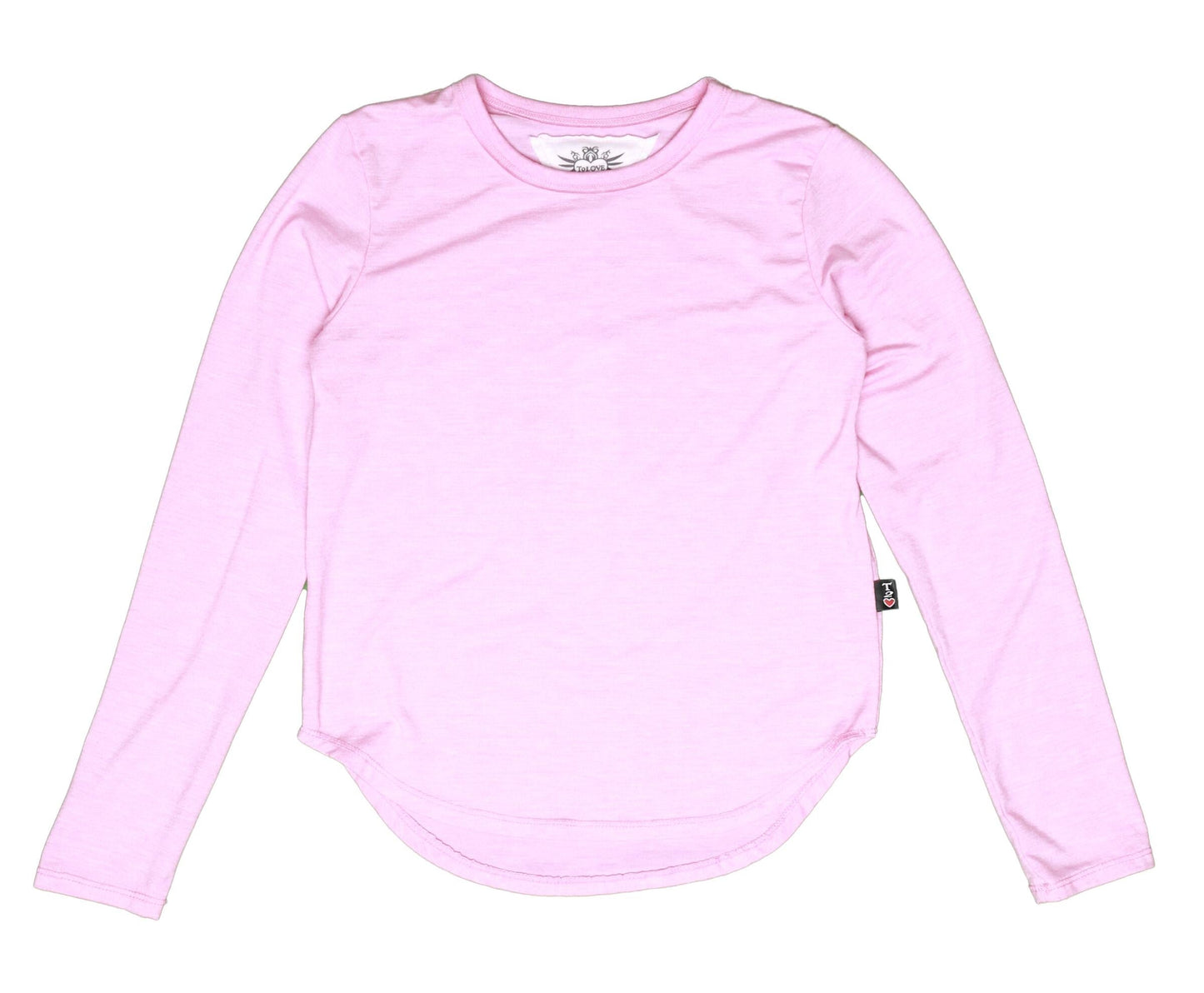 Heather Round-Bottom Long-Sleeved Shirt