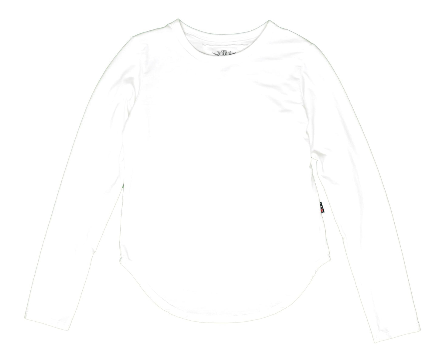 Heather Round-Bottom Long-Sleeved Shirt