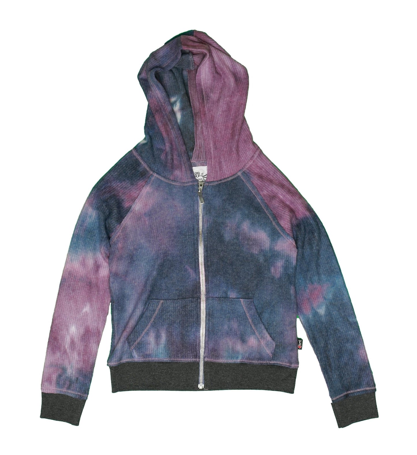 Hooded Jacket (Navy-Purple Tie-Dye)