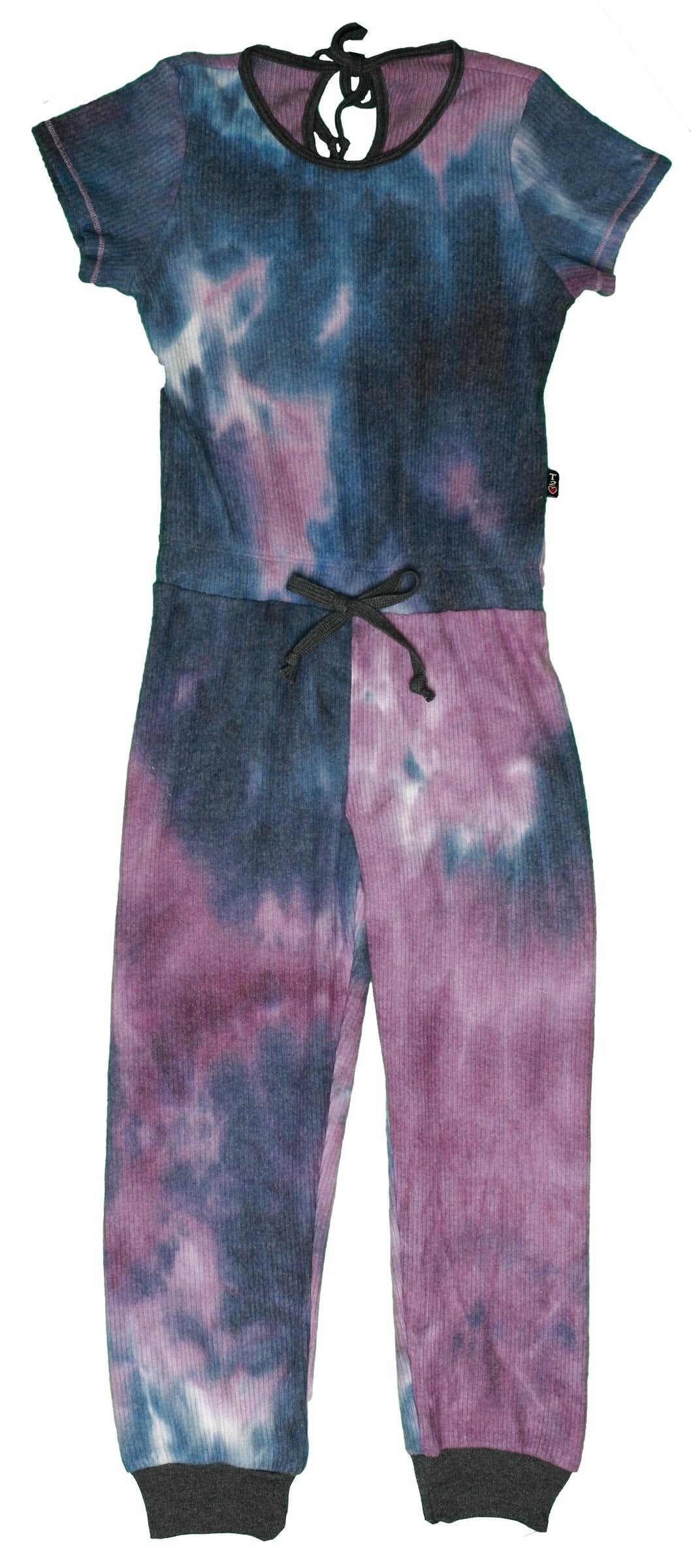 Crew Jumpsuit (Navy-Purple Tie-Dye)