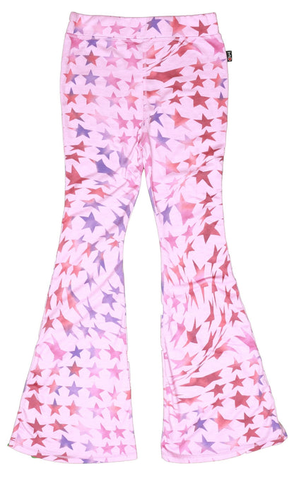 Flare Pants (French Terry Psychedelic Stars Pattern)