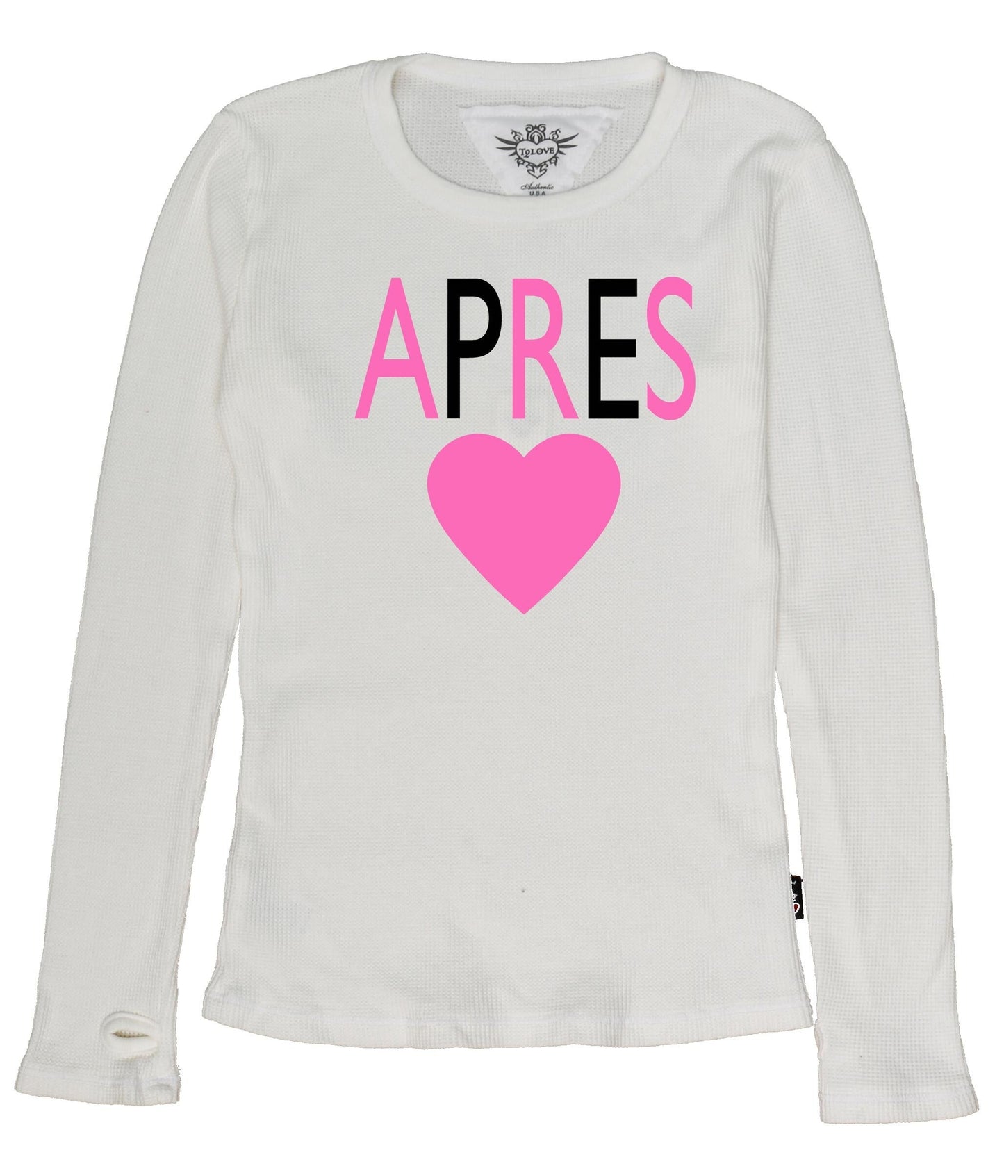 Classic Long-Sleeved Thermal Shirt with Thumbholes (APRES Print)